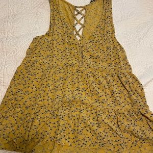 American Eagle floral tank with lattice back